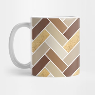 BROWN AND GOLD SCANDI CHEVRONS Mug